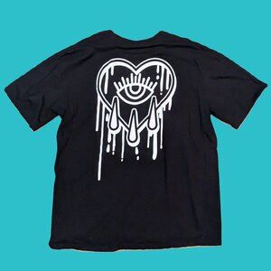 Bad Monday Dripping Eye Graphic Tee Shirt Size XXL Preowned
